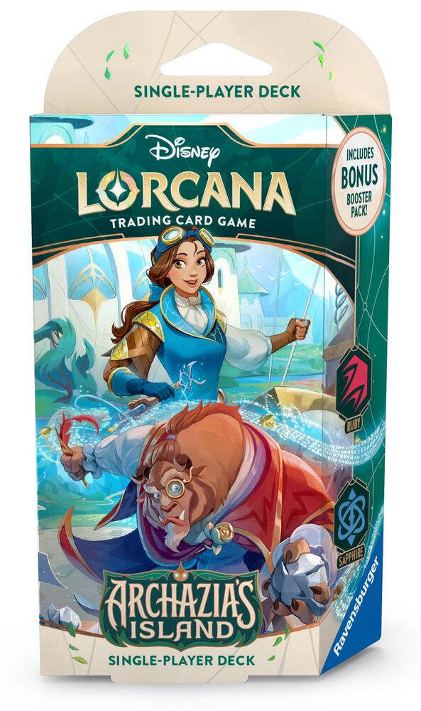 Disney Lorcana: Archazia's Island Starter Deck (Ruby & Sapphire) - Storefront Only