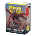 Dragon Shield Sleeves: Standard Matte Dual 100 Count - CRIMSON & SILVER - Accessory