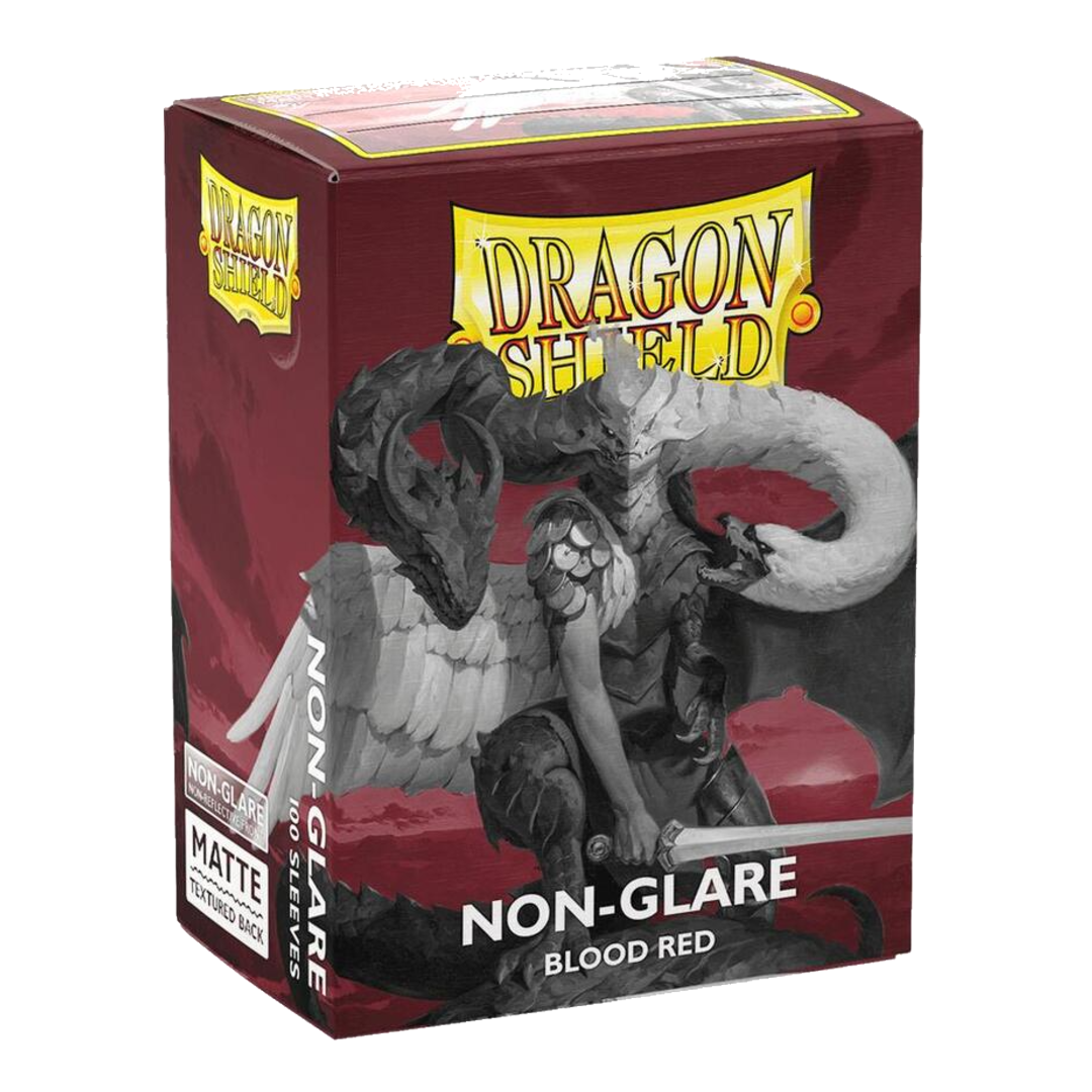 Dragon Shield - Matte 100 Count Sleeves - BLOOD RED NON-GLARE - Accessory