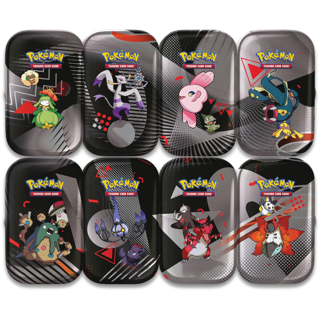 Scarlet & Violet: Black Bolt & White Flare Mini Tin (Set of 8) - Pokemon Sealed