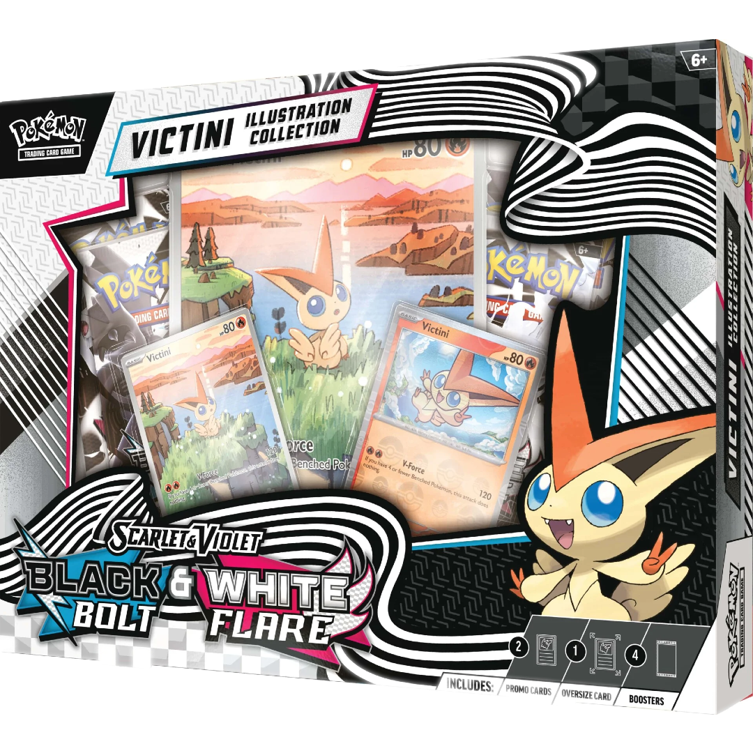 Scarlet & Violet: Black Bolt & White Flare Victini Illustration Collection - Pokemon Sealed