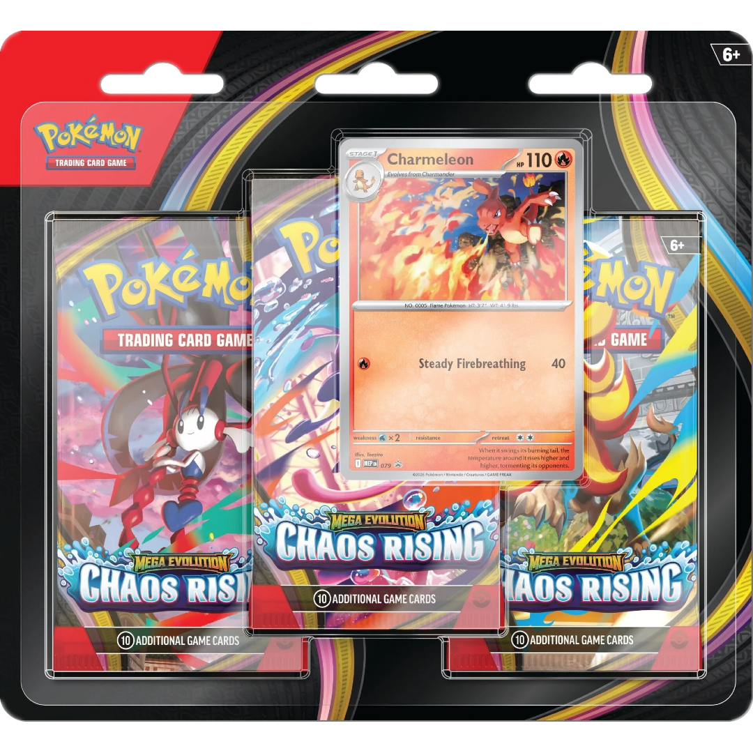 Mega Evolution: Chaos Rising 3-Pack Blister - Pokemon Sealed